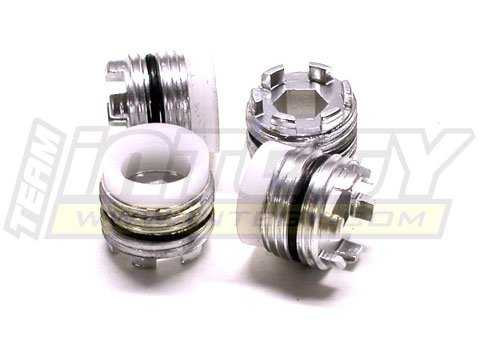 Integy RC Model Hop-ups T3205SILVER Evolution3 Pivot Ball Cap (4) for 1/10 Revo 3.3, E-Revo, Summit & Slayer (Both)