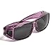 Over Glasses Sunglasses- Polarized fitover Sunglasses with 100% UV Protection for Men or Women- Style 2 by Pointed Designs (Purple)
