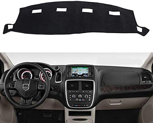 Yesjoy Black Car DashMat Dash Sun Cover Dashboard Cover Pad Mat Non-Slip Fits For Ram 1500 2500 3500 2002-2008