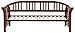 Salem Complete Wood Daybed with Curved Back Panel and Euro Top Deck, Mahogany Finish, Twin