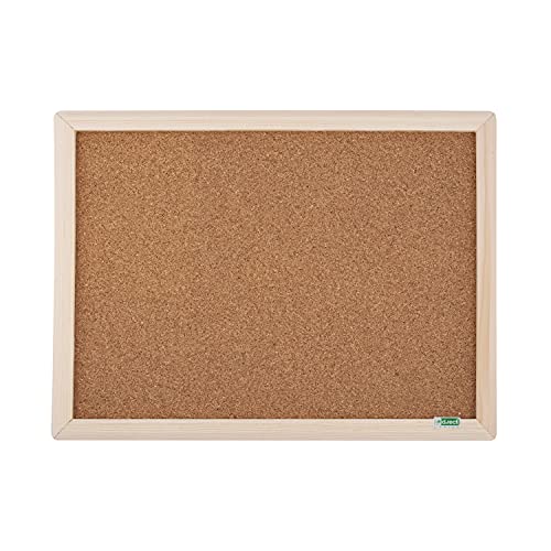 D.RECT Rettangolare Bacheca in Sughero - Lavagna In Sughero con Cornice in Legno 30 x 40 cm