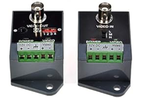 COLORCUBE Long Distance Active Video Balun 1 Channel Utp Video Transceiver for CCTV Compatible with All Ahd/Cvi/Tvi/Cvbs Effective Distance 1800M