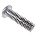 Fastenere Button Head Socket Cap Screws - M6-1.00 x 50MM (25-Pack) Stainless Steel 18-8, Full Thread, Plain Finish, Flat Point, ISO 7380 Metric Screw Set, Easy to Install w/Allen Hex Socket Drive