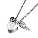 AMIST Birthstone God Has You in His Arms Urn Necklaces for Ashes Pet Cremation Jewelry for Ashes Cremation Urn Necklaces for Ashes for Women Keepsake Necklace for Ashes Aquamarine