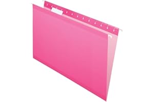 Pendaflex Hanging File Folders, Reinforced Legal Size, Soft Pink, 25-Pack, Polylaminate Reinforced Edges, Pre-Printed Tab Pos