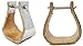PRORIDER Horse Saddle Western SS Covered Wooden Bell Stirrups 4″ Tread 51122thumb 1