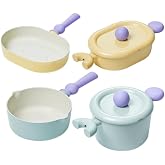 Better Finger Kitchen Essential 6-Piece Coookware Set with Lid, Healthy Cooking Nonstick Ceramic Coating Pot, Pan, Induction Compatible Kitchenware, Made in Korea (Total Set)