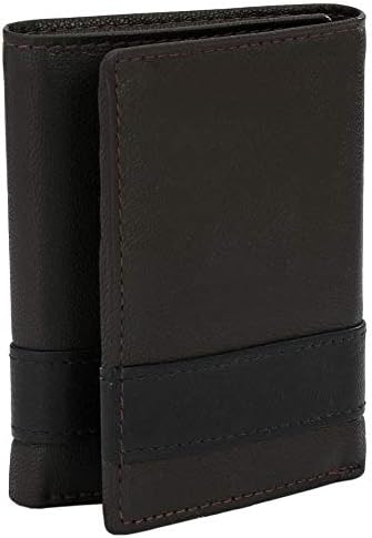 ShopnZ Leather Wallet for Men | Tri - Fold Genuine Handmade Brown Leather Wallet – 104(Brown) (Brown)