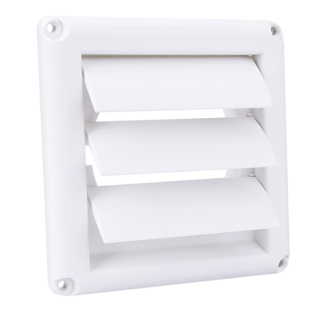 Photo 1 of Fugedox 4" Dryer Vent Cover Outside, Louvered Dryer Vent Cover, Outdoor Dryer Vent Cover, Outside Dryer Vent Covers For House, Dryer Vent Plastic Cover - White