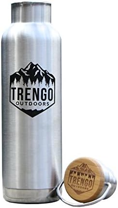 Trengo Outdoors Double Wall Vacuum Insulated Stainless Steel Water Bottle BPA FREE