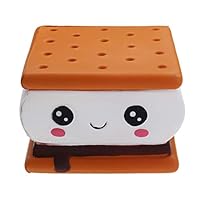 Uscyo Squishy Toys, Biscuit Cake Smiley Emoji Toy Slow Rising Squishy Toy Kawaii Antistress Toy Gift for Kids Adult
