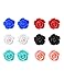Mudder 6 Pairs Handcrafted Resin Rose Earring Studs
