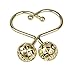 aibee Rustproof Shower Curtain Rings, 100% Rustproof Stainless Steel,Shower Hooks Set of 12 Rings for Shower Rods Gold