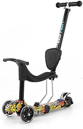 Milly Mally 23715 3-in-1 Little Star Graffiti Ride-On/Scooter, Multi-Colour