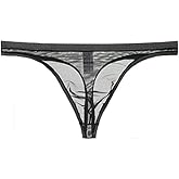 Zegoo Men's Thongs Transparent Super Thin Underpants