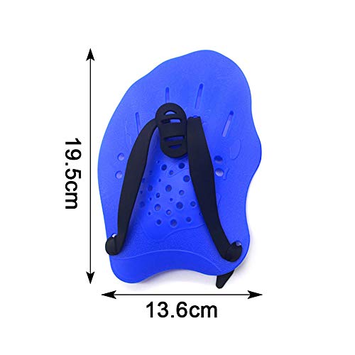TiTa-Dong Hand Paddles,1 Pair Adjustable Swimming Gloves Hand Flippers Professional Swim Training Set for Kids and Adults(Blue)