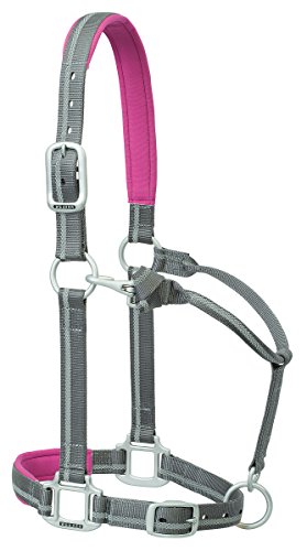 Weaver Leather Nylon Padded Reflective Adjustable Horse Halter, Average, Gray