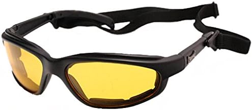 Choppers Foam Padded Yellow Lens Motorcycle Sunglasses w/ Head Strap