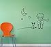 Dailinming The Little Prince Fox Moon Star Decor Mural Art Wall Sticker Decal43X26CM