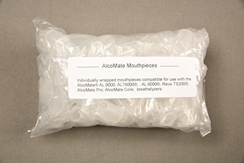 Portable Police Alcohol Breath Tester Breathalyzer 25 Premium Mouthpieces Compatible w/AlcoMate® Safeway