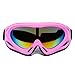 MIGAGA UV Protection Ski Goggles Adjustable Portable Motorcycle Bicycle Goggles Dustproof Scratch-Resistant CS Army Tactical Military Goggles Windproof Snowmobile Eyewear Outdoor Riding Glasses (Pink)