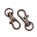 BRCbeads Lobster Clasp Antiqued Copper Plated Jewelry Lobster Claw Swivel Clasps 32mm Key Ring for Jewelry Making