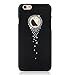 iPhone 6 Case, NOVOLAND The Angel's Tears Bling iPhone 6 6s (4.7-Inch) Diamond Case for Girls and Women, Unique Glitter PC Hard Case Ultra Thin, Black