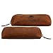 RUSTIC TOWN Leather Pencil Case - Zippered Pencil Pouch For Work & Office (Small, Brown)