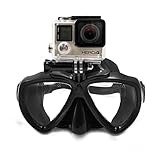 TELESIN Diving Glasses Mask Case Swimming Goggles GoPro Hero 2018 Hero 6 Hero 5 Black Hero 4 Hero 3+ Session Fusion Xiaomi Yi 4K Sport Cameras Underwater Accessories (Black)