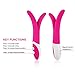Premium Double Delight Wand Massager - Waterproof Medical Grade Silicone Clit Vibrator -9xSpeed&Pattern Multipurpose Noiseless Dildo - USB Rechargeable - Suitable For Women & Men By Viberance (Pink)