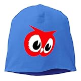 Woman Skull Cap Beanie Red Owl Headwear Knit Hat