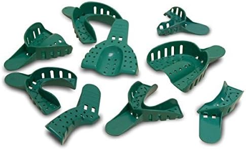 12 PC Dental Disposable Impression Trays, Fit Comfortably in Patient | Premium Quality - Autoclaveable (#4 - Medium Lower)