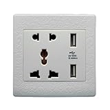 Anpower Universal USB Wall Outlet Charger Dual USB Ports Wall Socket Charger Outlet Face Plate Panel