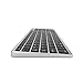 Bluetooth Keyboard, Vive Comb Rechargeable Portable BT Wireless Keyboard with Number Pad Full Size Design for Laptop Desktop PC Tablet, Windows iOS Android-Black and Silver