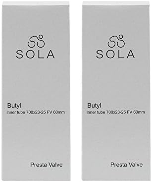 Bicycle Inner Tube Pack of 2 <700 x 23-25 60mm presta valve> Sola Cycling
