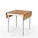 Zinus Angela Provence Drop Leaf Wood Dining Table / Turned Legs / Light-Grey and Natural