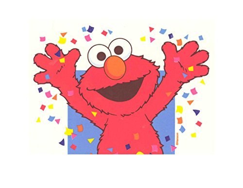 Elmo Celebration Sesame Street Edible Image Photo 1/4 Quarter Sheet Cake Topper Personalized Custom Customized Birthday Party