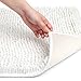 Vdomus Soft Microfiber Shag Bath Rug Extra Absorbent and Comfortable Anti-Slip Machine-Washable Large Bathroom Mat (20x32 Inch, White)