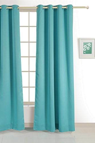 Swayam Eco Micro Classic Solid Eyelet Polyester Long Door Curtain - 9ft, Turquoise