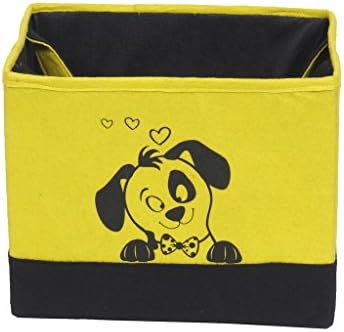 PrettyKrafts Storage Box - Open - Closet Organizer - Laundry Keeper - Impreio_Yellow