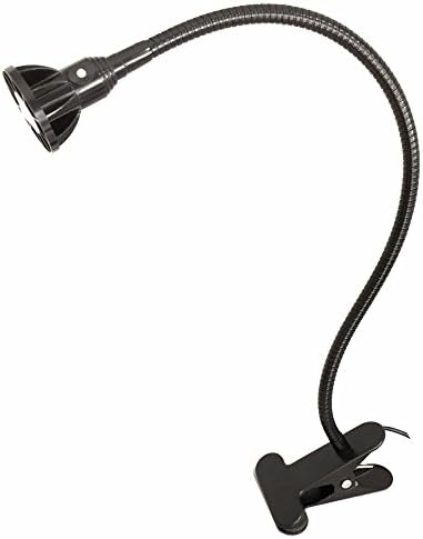 Touch Dimmable 3W LED Flexible 20 inch Gooseneck Clamp Desk Lamp Eye-Care Black 110v,LED Table Lamp with Metal Clamp for Headboard,Workbench,Studio,Drafting Table,Bedside Reading &amp; Task Lighting