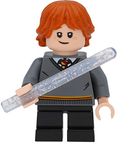 LEGO Harry Potter Minifigur Ron Weasley (Kind) mit Zauberstäben – Bild 5