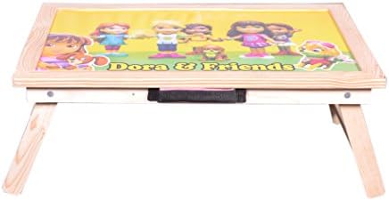 Royal Interiors Multitasking laptop Bed tray / Lap desk support Folding Bed Cum laptop study table / Multi-function table can be used for laptop / Reading or breakfast is suitable for both offices and homes work.