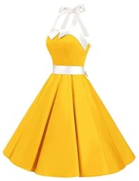 Dressystar vestido de cóctel para fiesta de graduación, vintage, lunares, retro, estilo de las décadas de 1950 y 1960, Rockabilly.