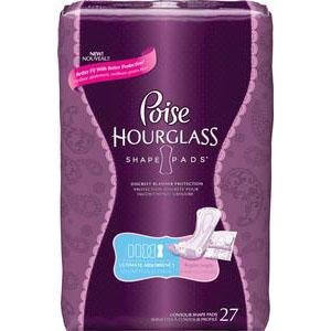POISE Hourglass Pads, Poise Pads Hourglass Ultmt, (1 CASE, 108 EACH)