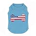 National Pride Puppy T Shirt Pet Summer Clothes Cute Vest Blue Small