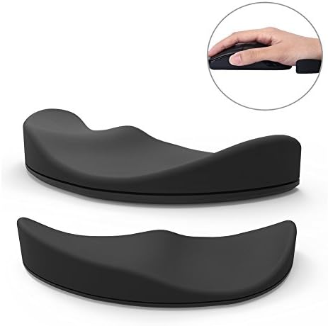 CamRom Mouse Wrist Rest Pad, 2 PCS Keyboard Mouse Gel Wrist Rest Support For Work/Office Game/Typing On Computer Or Laptop ,Ergonomic Durable And Lightweight For Easy Moving &amp; Pain Relief