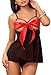 JuicyRose Unwrap Me Babydoll Red Bow Lingerie Set Sleepwear