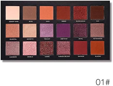 18 Colors Eyeshadow Makeup Palette Shimmer Matte Chrome Pigmented Pressed Eyes Shadow Natural Long Lasting Cosmetic Twilight And Dusk 01