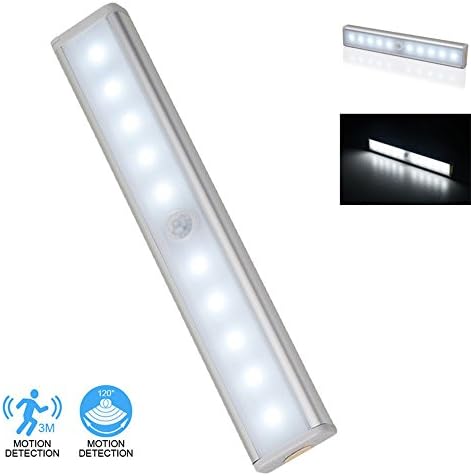 CONSTANCE Rechargeable Pir Motion Sensor Light Stick-on Anywhere Lighting With Magnetic Stirp for Hallway Bedroom Washroom Closet Stairs Wardrobe Drawer Cupboard Camping